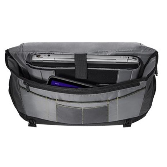 Dell Tek Messenger Notebook Carrying Case 17" Black Adjustable Strap Unisex - Picture 7 of 10